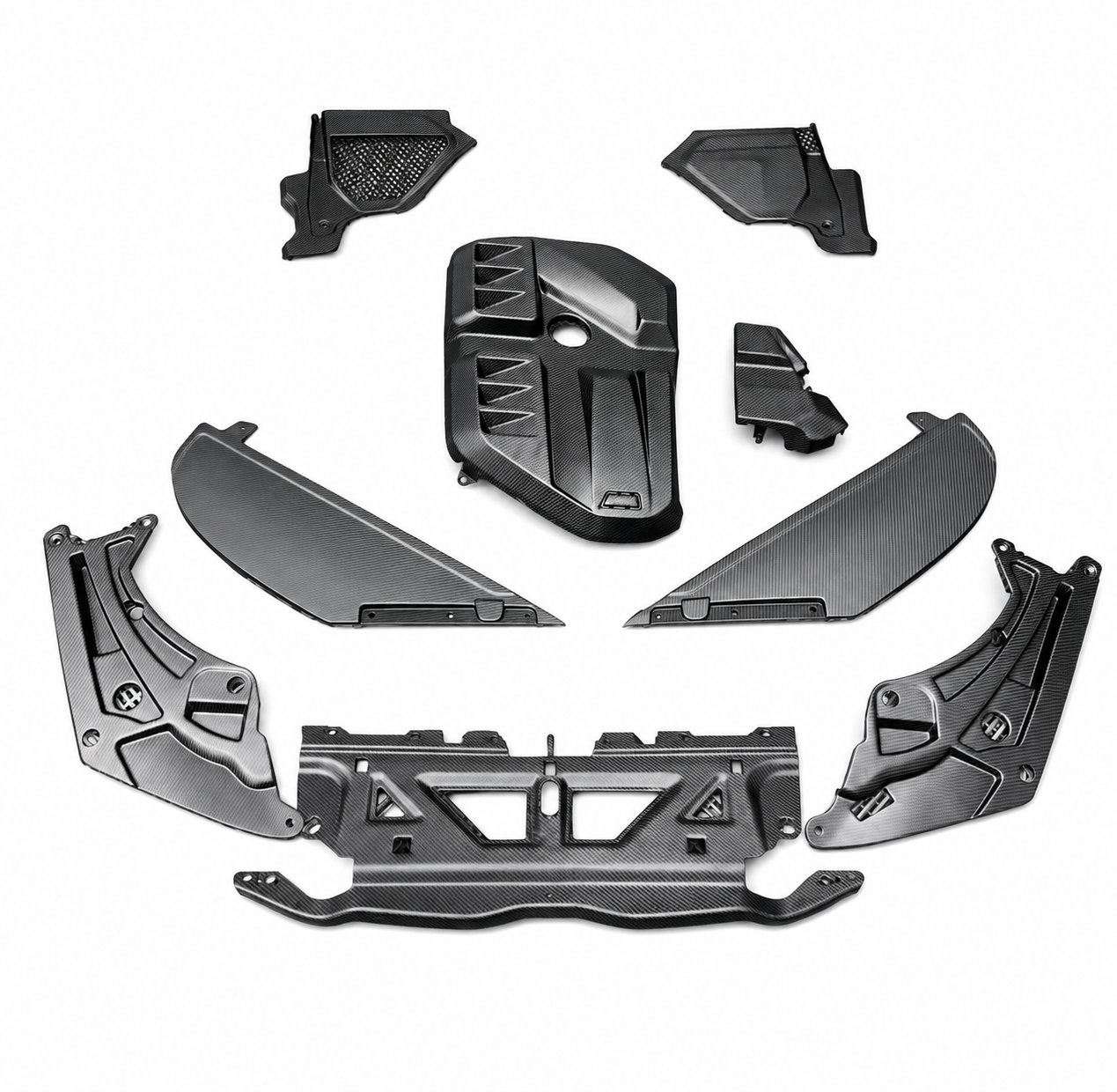 BMW M2 G87 M3 G80 G81 M4 G82 G83 Komplettes Motorraum-Set V2 CPG Carbon