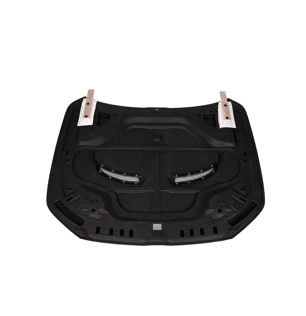 Unterseite der CPG+ RV V1 Dry-Carbon Motorhaube für BMW M5 G90 G99