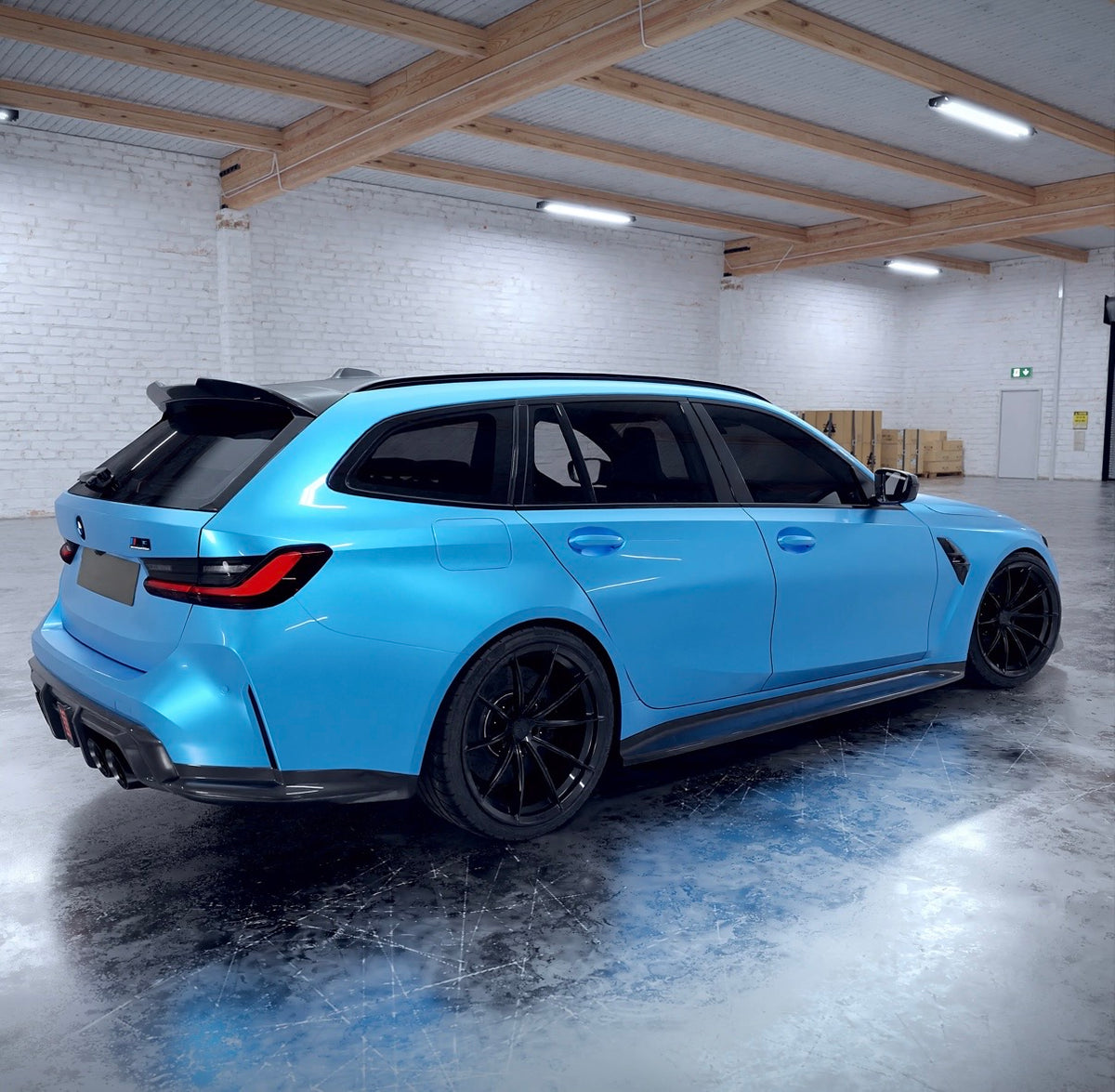     CPG+ V7 Dry-Carbon Dachspoiler BMW M3 G81 Touring Seitenansicht