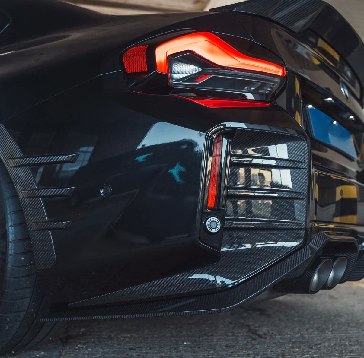 BMW G87 Einsätze Heckstoßstange CPG Carbon
