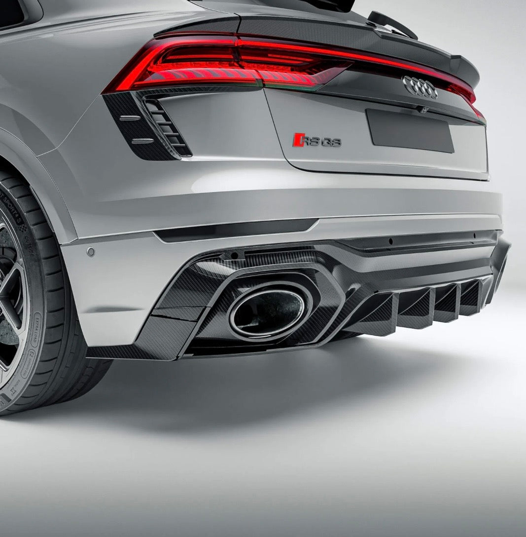 Audi RSQ8 RV Heckstoßstangen-Canards Vor-Facelift CPG Carbon