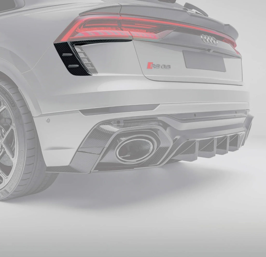 Audi RSQ8 RV Heckstoßstangen-Canards Vor-Facelift CPG Carbon