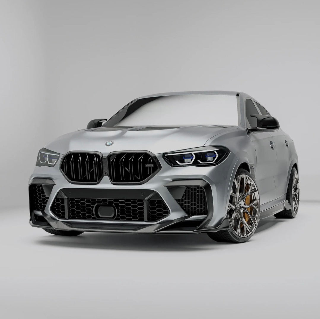 BMW X6M F96 PRE-LCI RV Frontlippe CPG Carbon