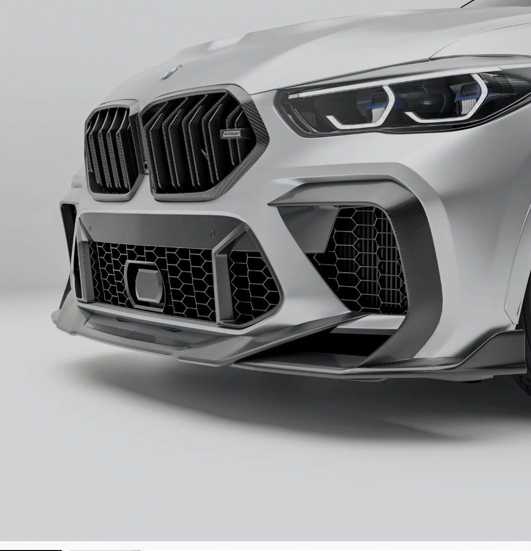 BMW X6M PRE-LCI RV Frontstoßstangen-Canards CPG Carbon