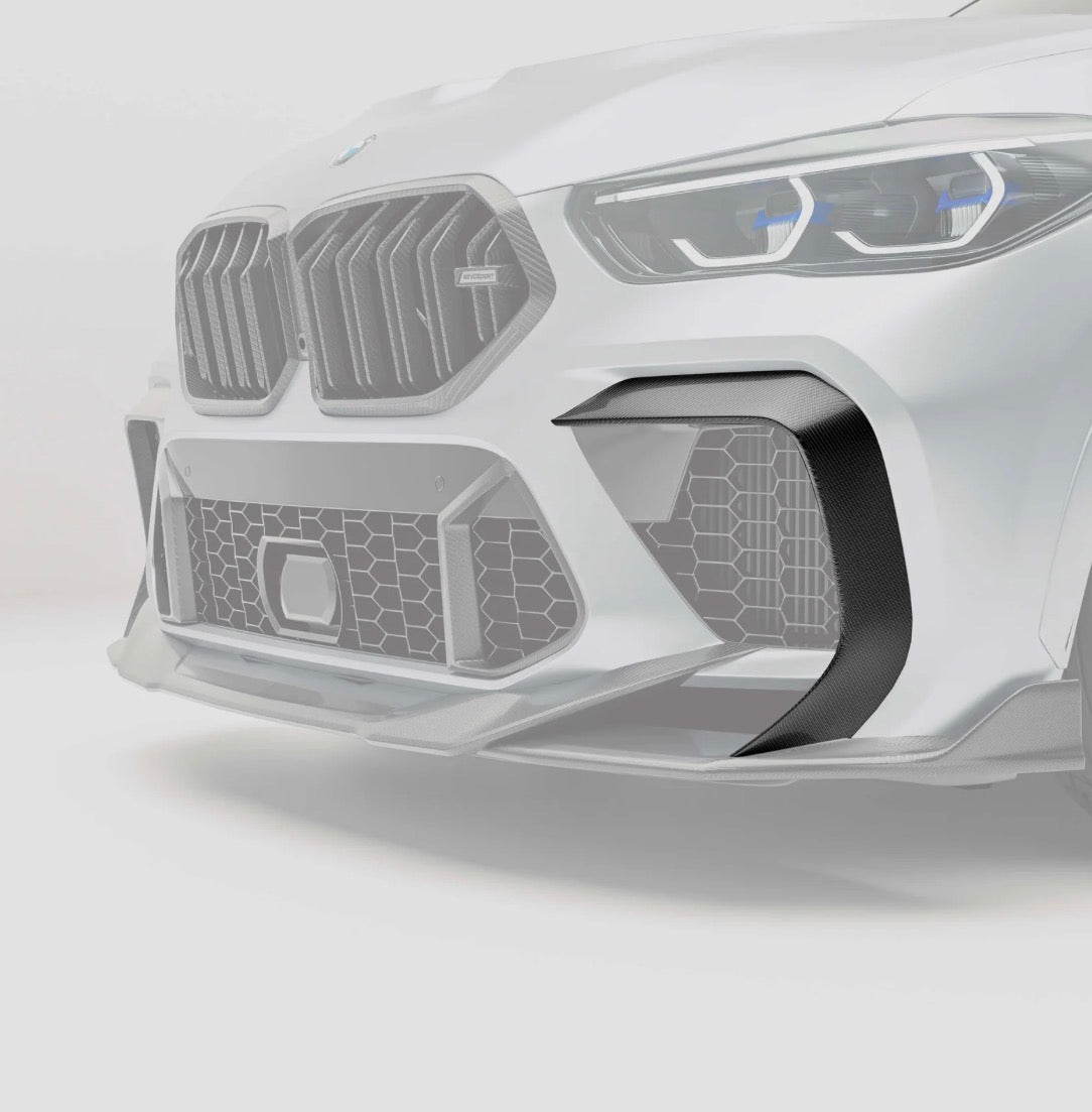 BMW X6M PRE-LCI RV Frontstoßstangen-Canards CPG Carbon