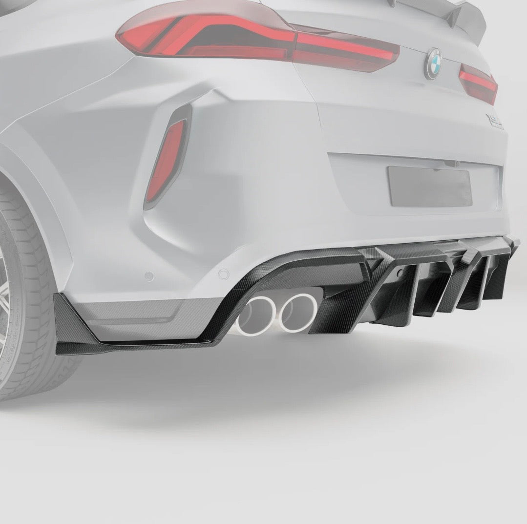 BMW X6M F96 PRE-LCI / LCI RV Heckdiffuser CPG Carbon