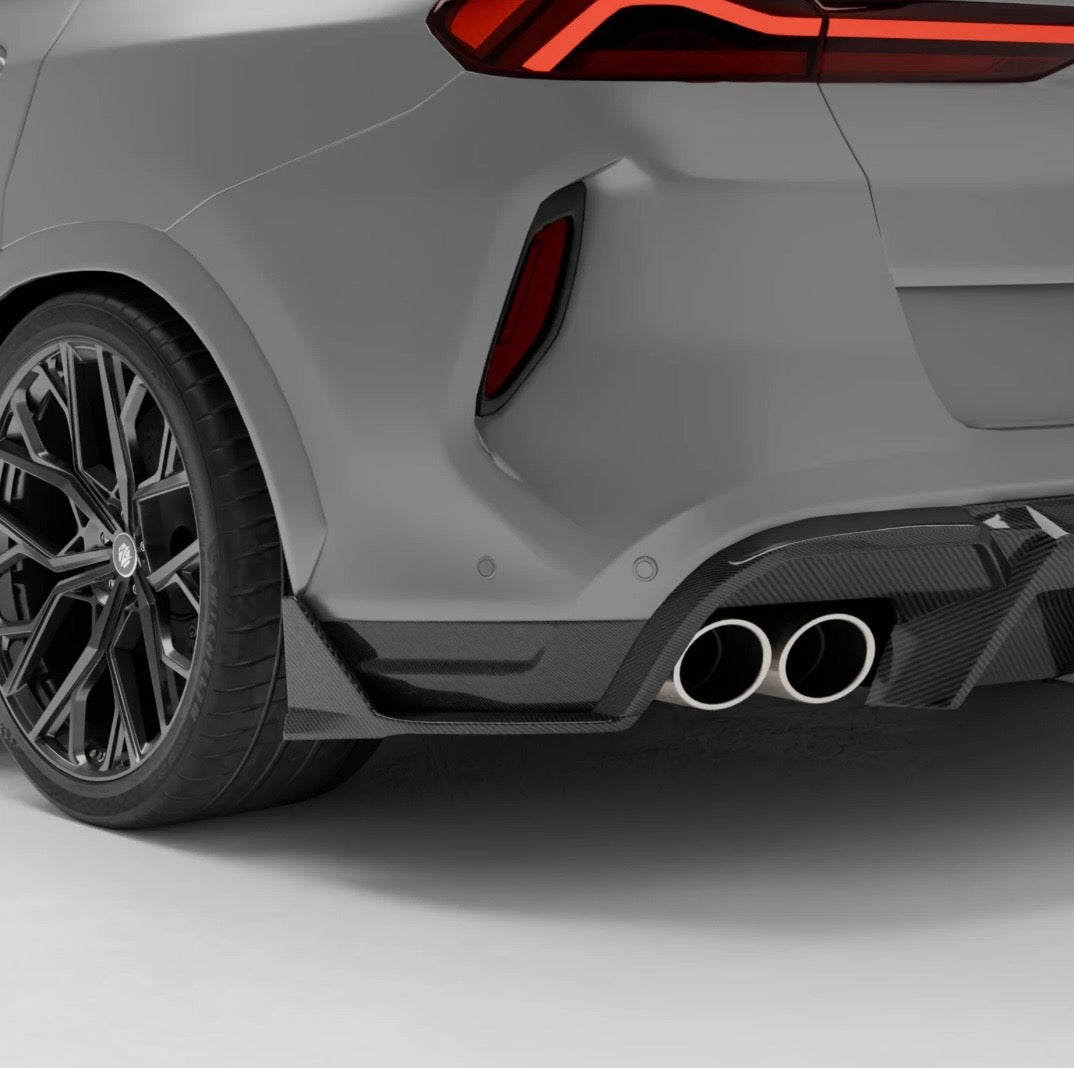 BMW X6M F96 PRE-LCI / LCI RV Heckstoßstangen-Einsatz CPG Carbon