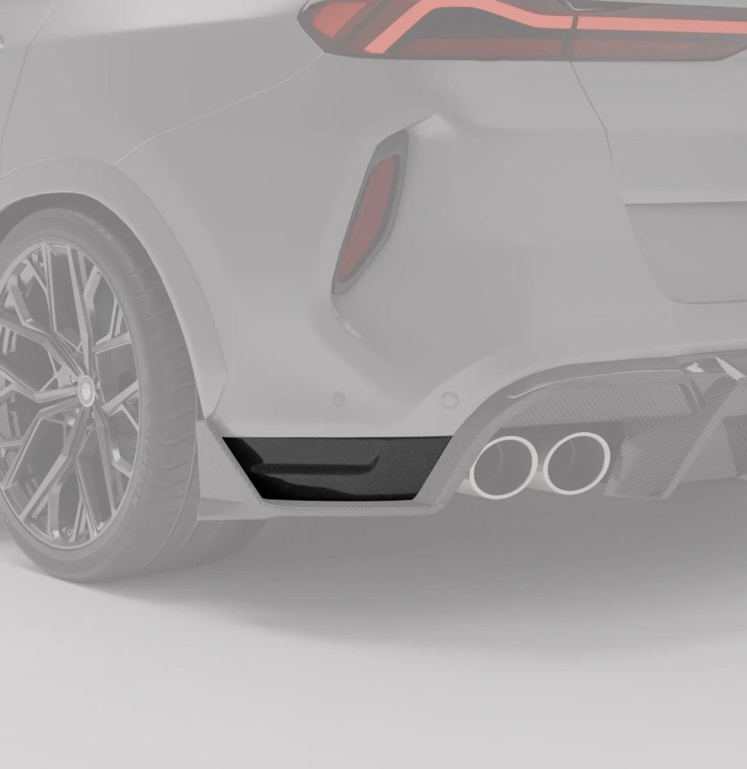 BMW X6M F96 PRE-LCI / LCI RV Heckstoßstangen-Einsatz CPG Carbon