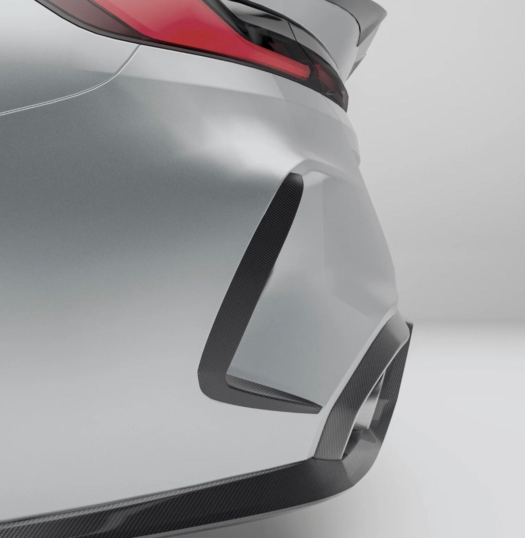 BMW M8 F91 F92 F93 RV Heckstoßstangen-Canards CPG Carbon