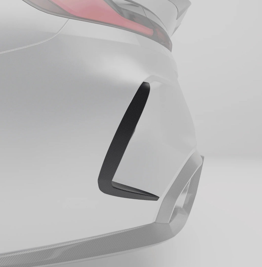 BMW M8 F91 F92 F93 RV Heckstoßstangen-Canards CPG Carbon