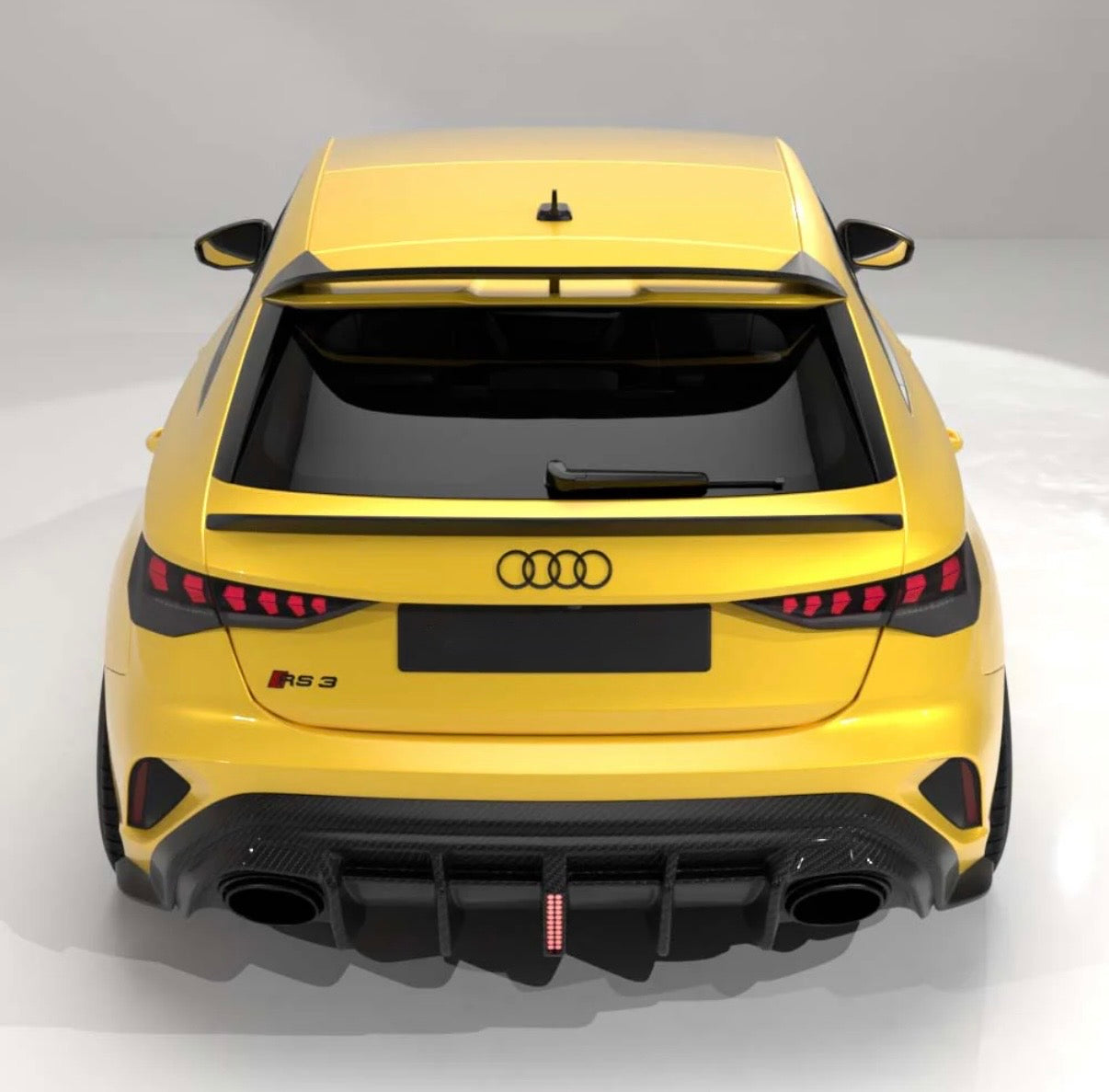 Audi RS3 8Y 2025+ Sportback Heckdiffuser V4 mit LED Bremslicht CPG Carbon