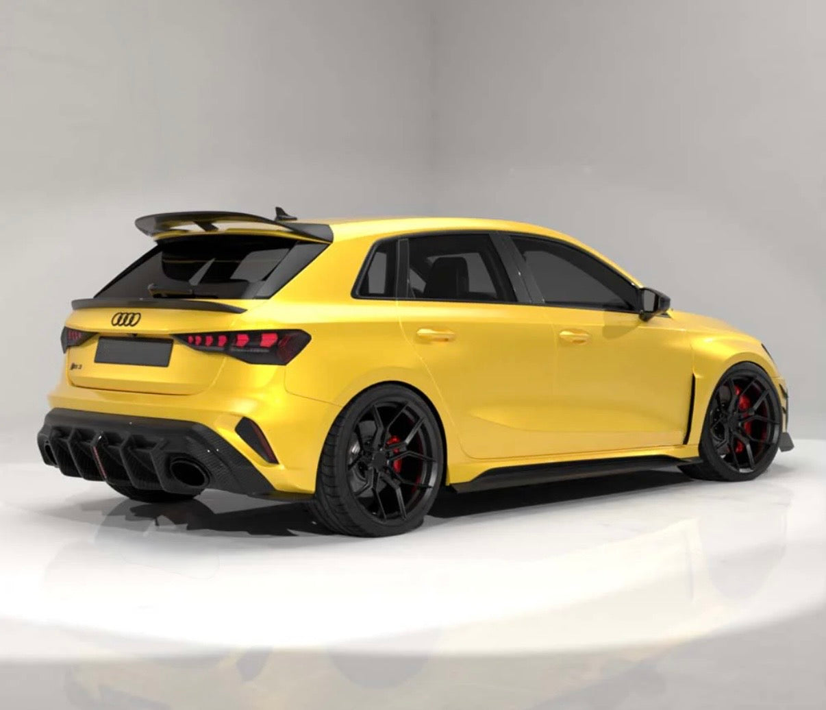 Audi RS3 8Y 2025+ Sportback Heckdiffuser V4 mit LED Bremslicht CPG Carbon