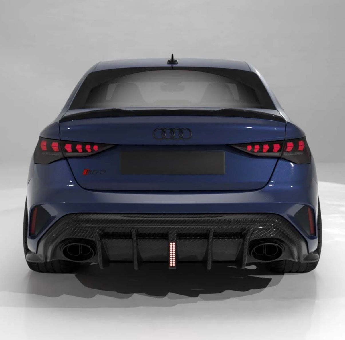Audi RS3 8Y 2025+ Limousine Heckdiffuser V4 mit LED Bremslicht CPG Carbon