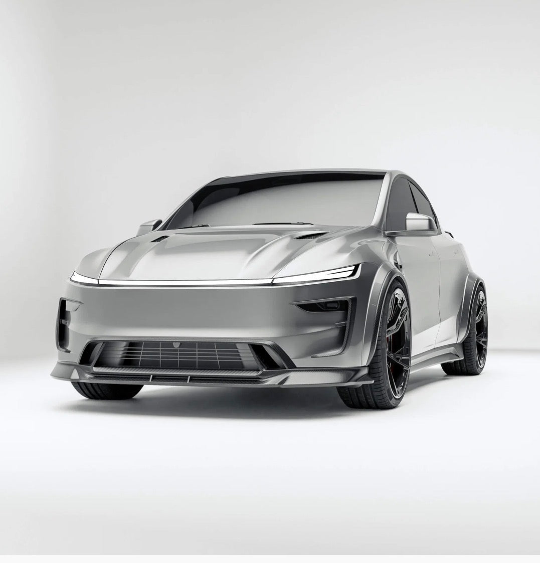 Tesla Model Y Juniper 2025 mit RevoZport Carbon Frontlippe