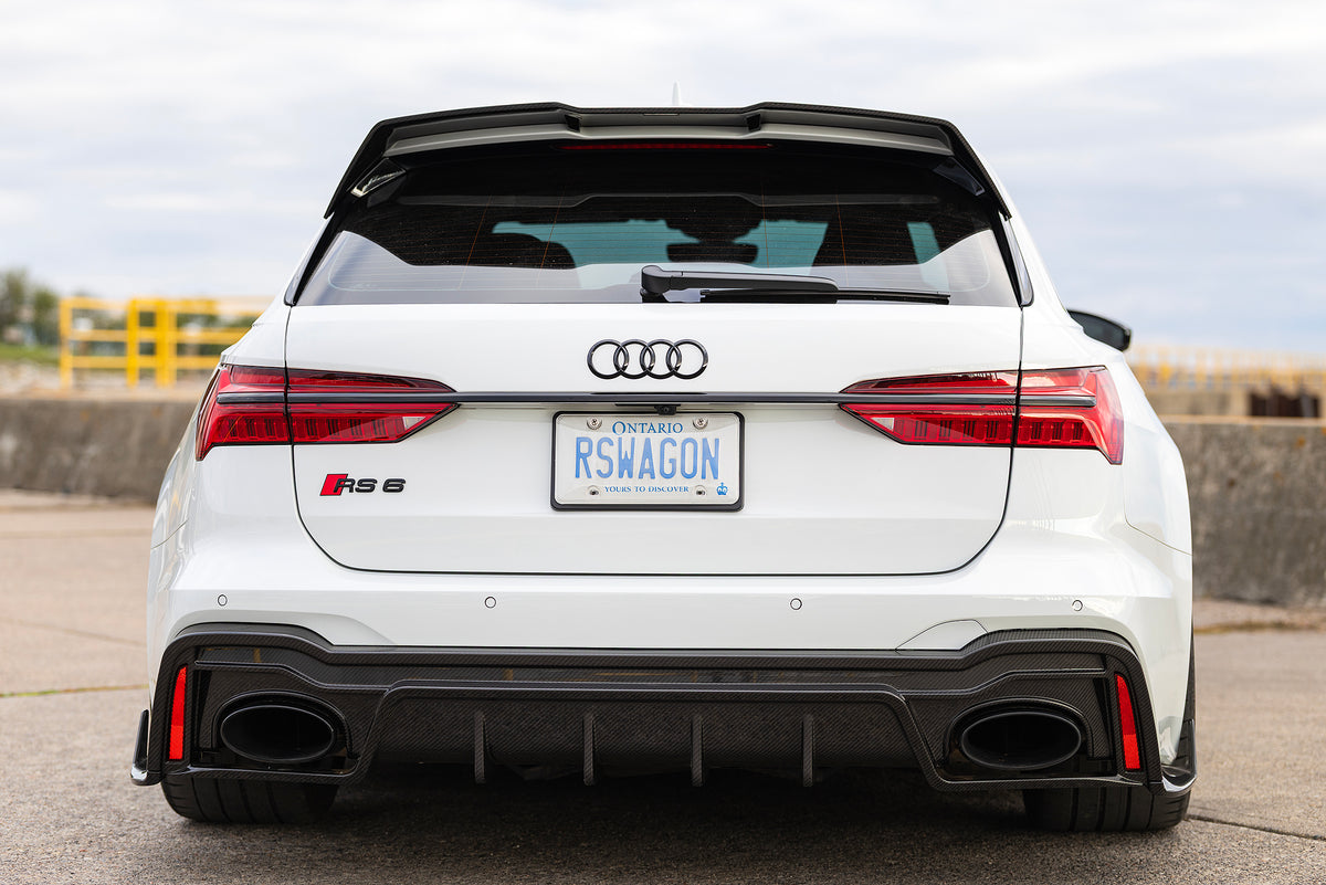 Audi RS6 Avant C8 mit CPG x RV V2 Heckdiffuser – Heckansicht