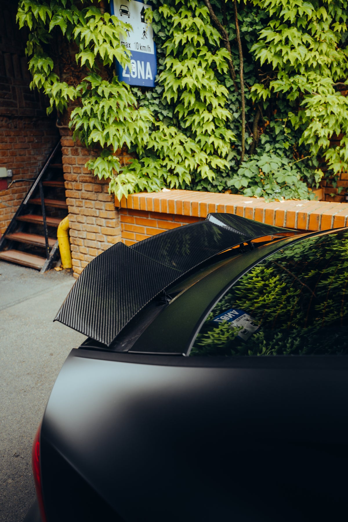 Audi RS7 C8 mit CPG x RV V2 Carbon Heckspoiler – Detailansicht am Fahrzeug