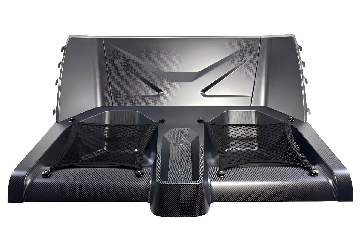 CPG+ V1 Carbon Rücksitzbank für BMW M2 M3 M4 – Detailansicht der hochwertigen Carbon-Verarbeitung