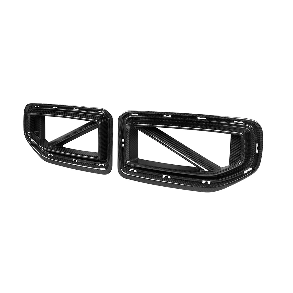 CPG + V3 Carbon Frontgrill Set für BMW M2 G87 mit sportlicher Rahmenform und diagonalen Carbonstreben.