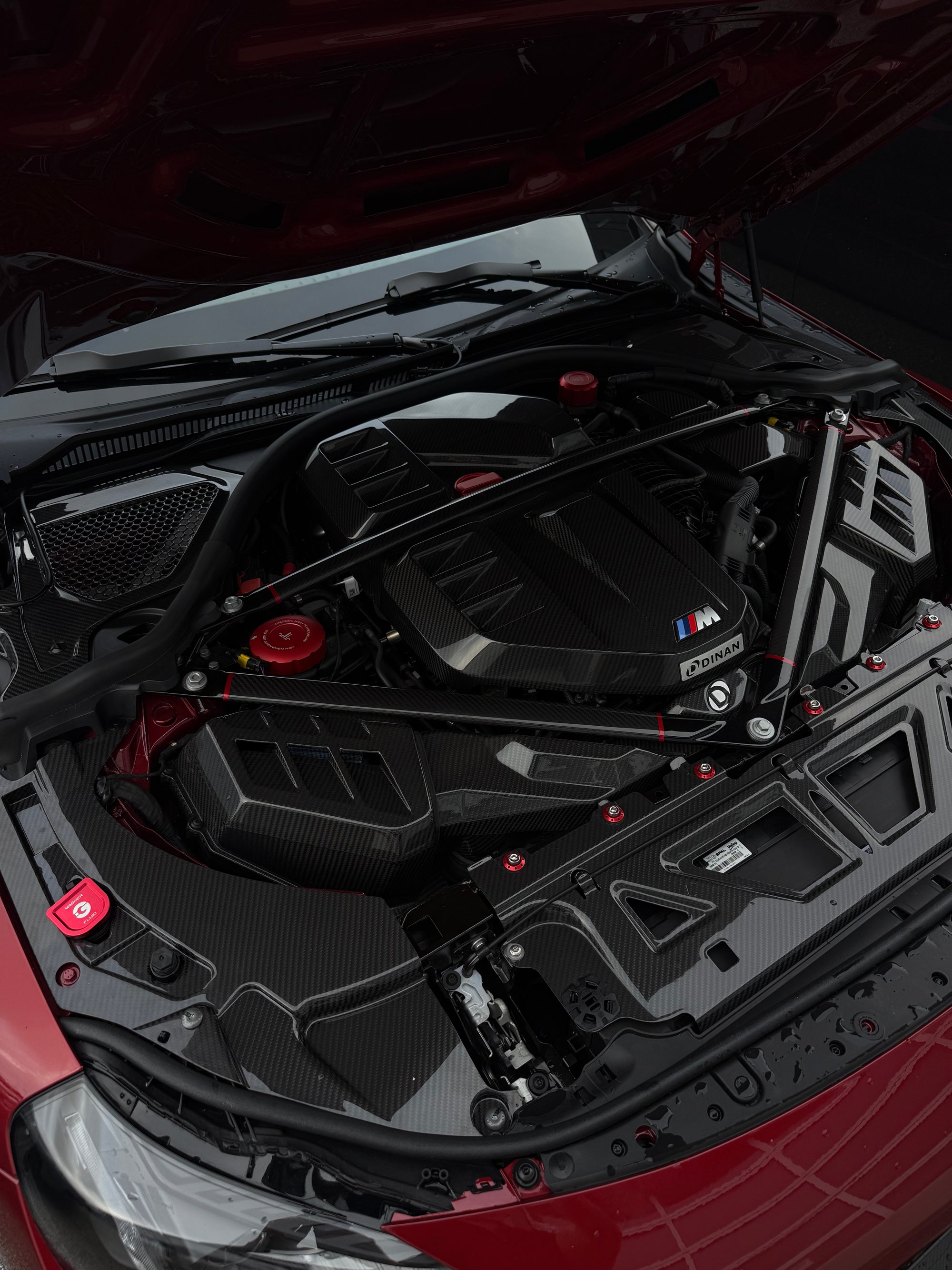 Detailansicht der CPG+ OEM+ V1 Carbon Motorabdeckung
