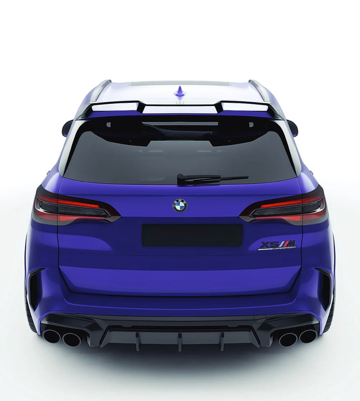 BMW X5 M F95 Pre-LCI mit Dry Carbon Heckdiffusor und Dachspoiler