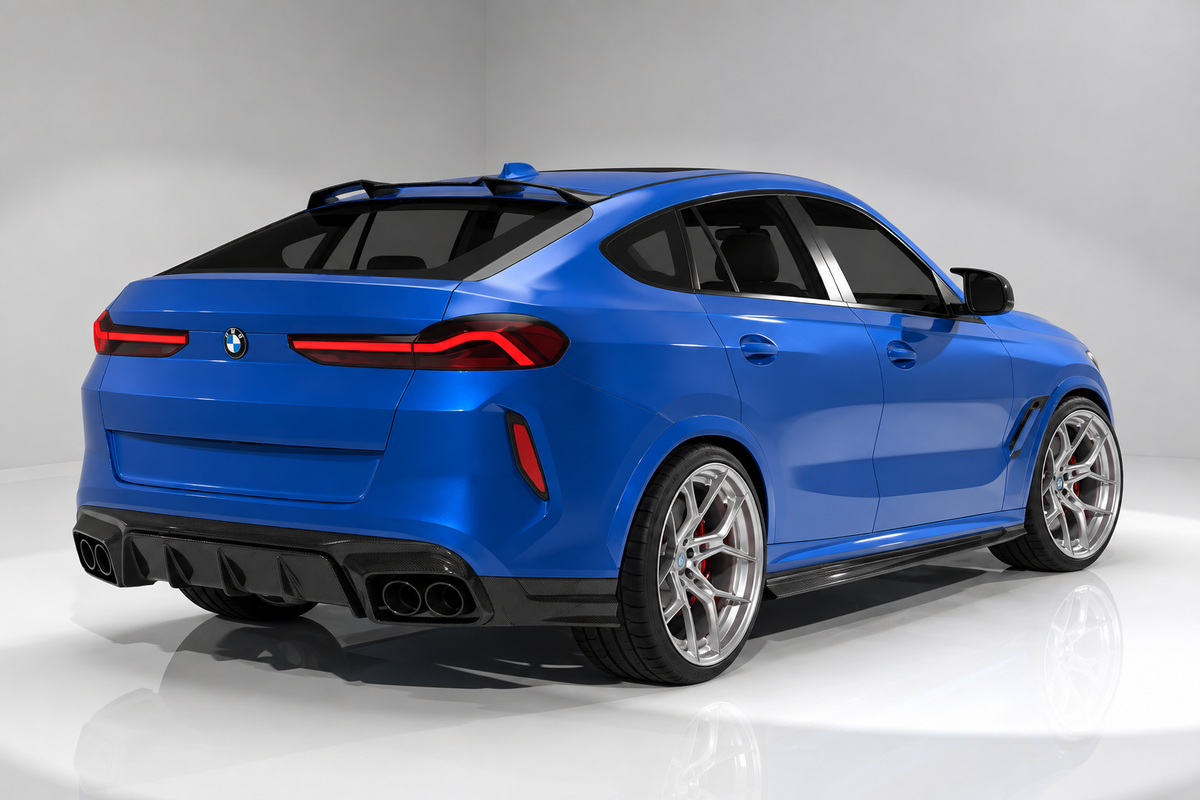 BMW X6 M F96 LCI V1 Carbon Bodykit Heckansicht