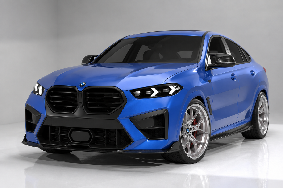 BMW X6 M F96 LCI mit komplettem V1 Dry Carbon Kit