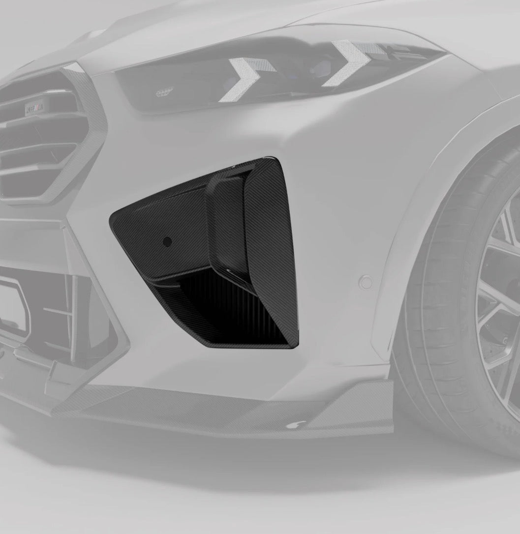 V2 RV Dry-Carbon Stoßstangen-Einsätze passend für BMW X6 M F96 LCI