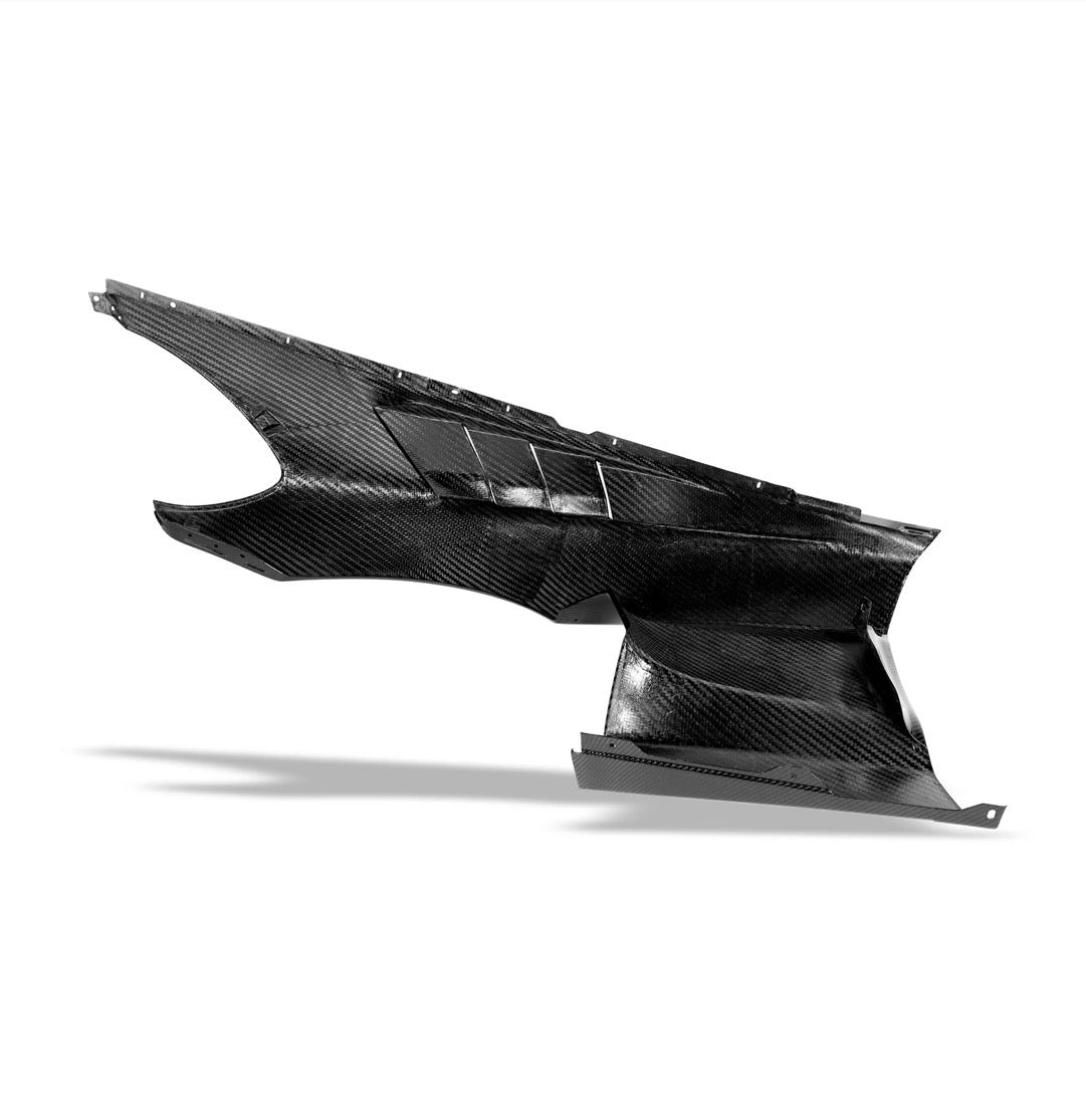 RV V2 Dry-Carbon Kotflügel passend für Corvette C6 – Carbon Detailansicht