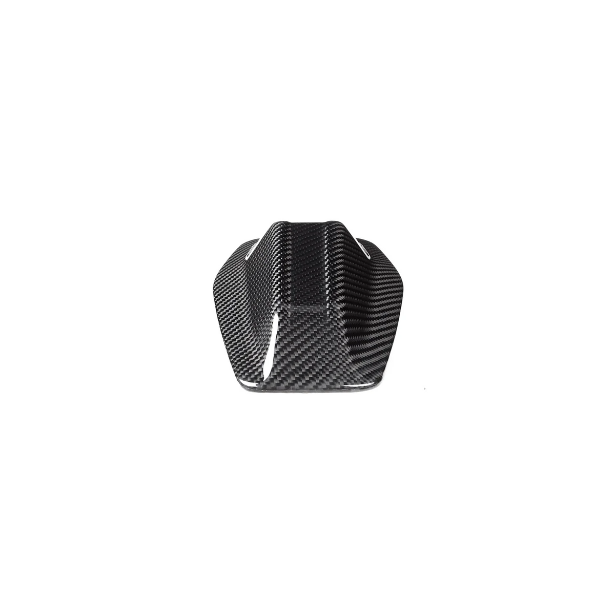 CPG + V4 Carbon Dachantenne für BMW i4 G26, X1 U11 und 2er U06 – hochwertige Dry-Carbon Antennenabdeckung in Vorderansicht
