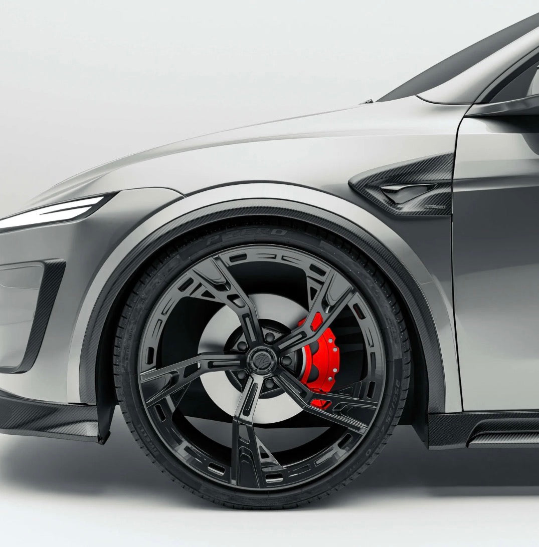 Tesla Model Y Juniper 2025 mit Carbon Kotflügel-Lüftungsblenden