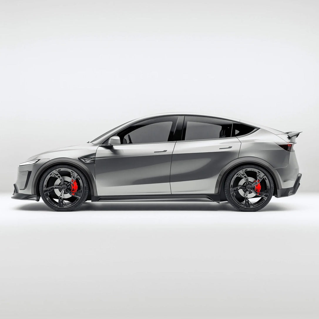 Tesla Model Y Juniper 2025 mit CPG x RV Carbon Radlaufverbreiterung V1